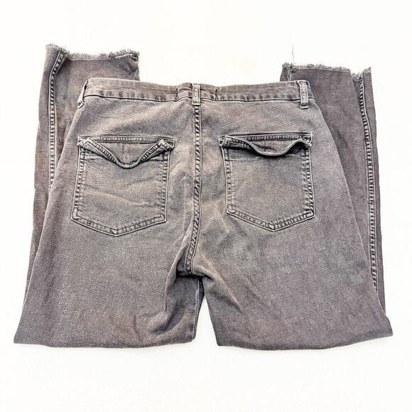 AMO Easy Army Trouser Washed Black Raw Hem Gray Denim Jeans Size 28 - Picture 5 of 9